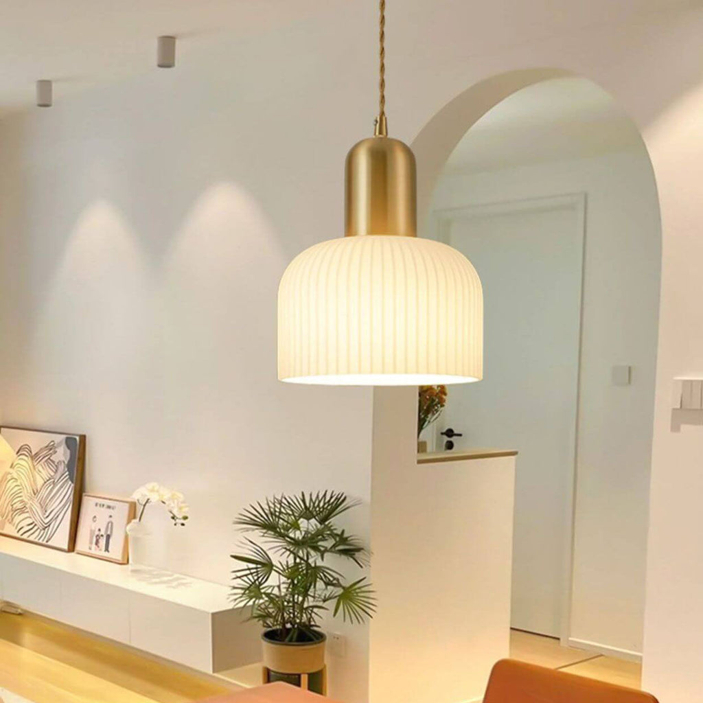 Wabi-Sabi Semi-circle Pendant Light