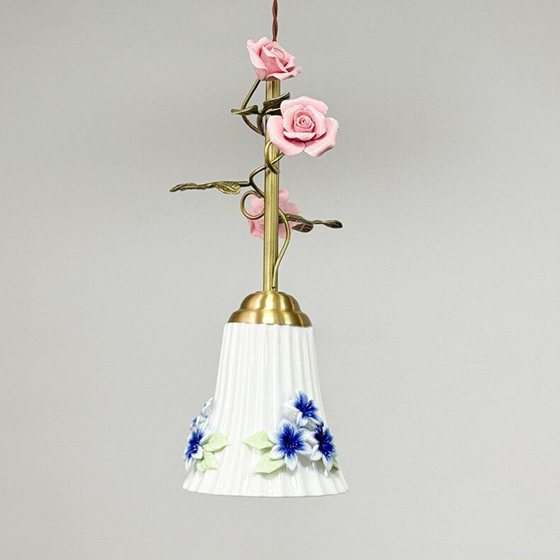 Traditional Floral Pendant Light