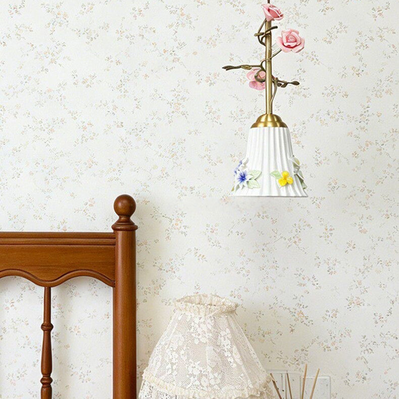 Traditional Floral Pendant Light