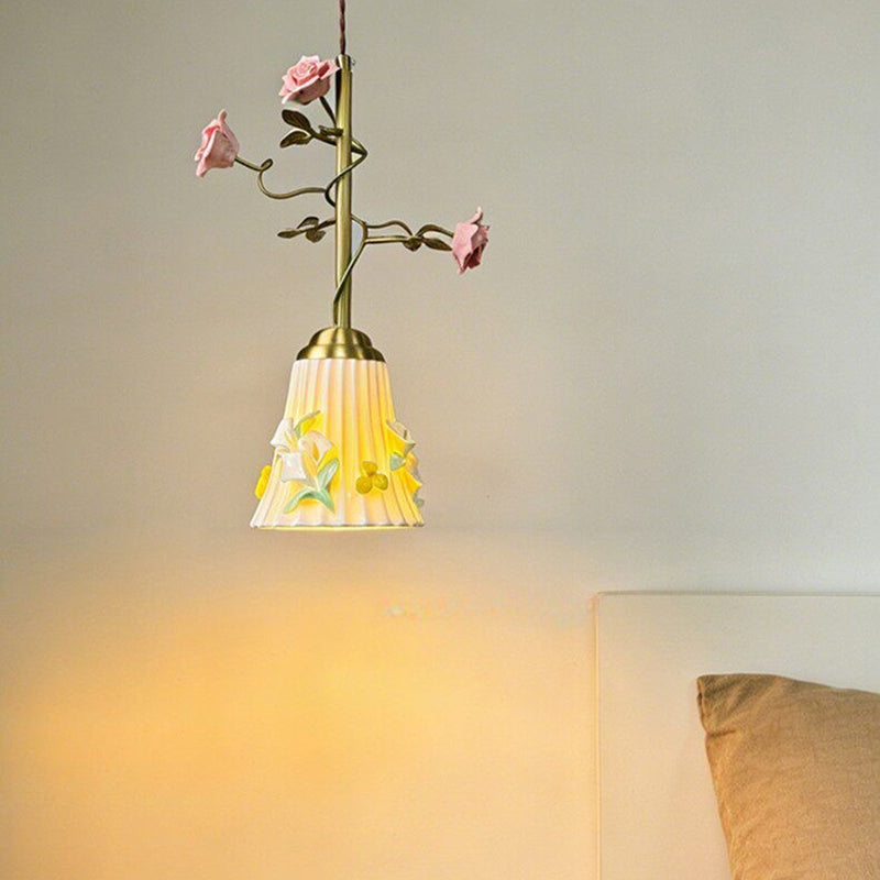 Traditional Floral Pendant Light
