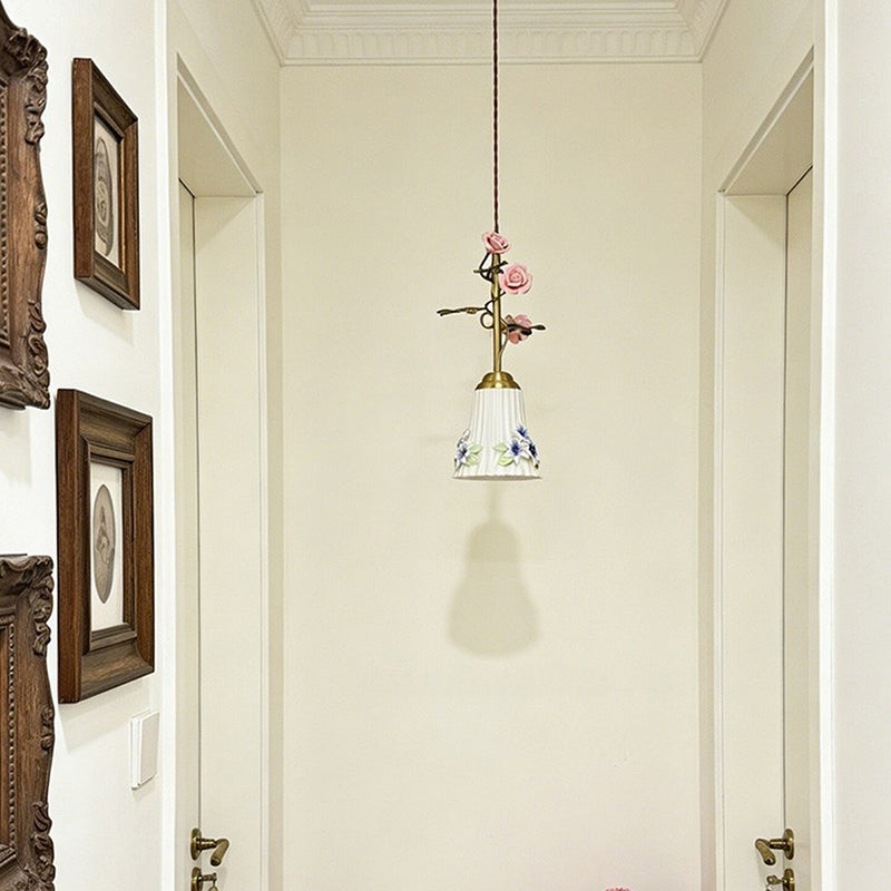 Traditional Floral Pendant Light