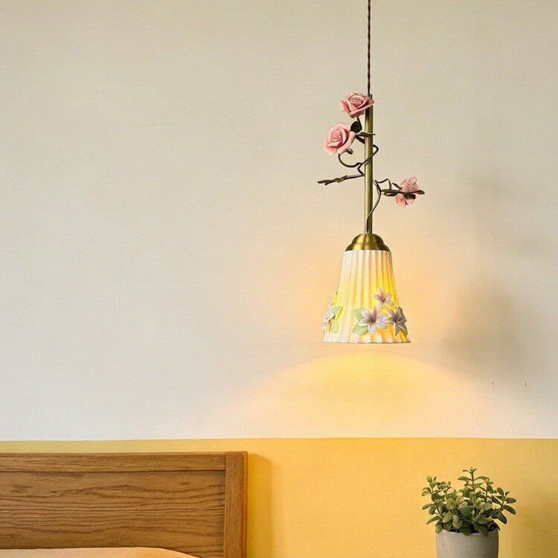 Traditional Floral Pendant Light