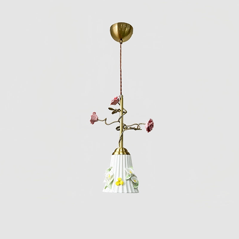 Traditional Floral Pendant Light