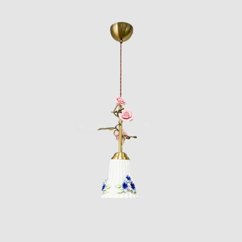 Traditional Floral Pendant Light