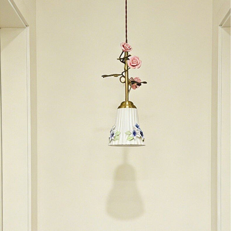 Traditional Floral Pendant Light