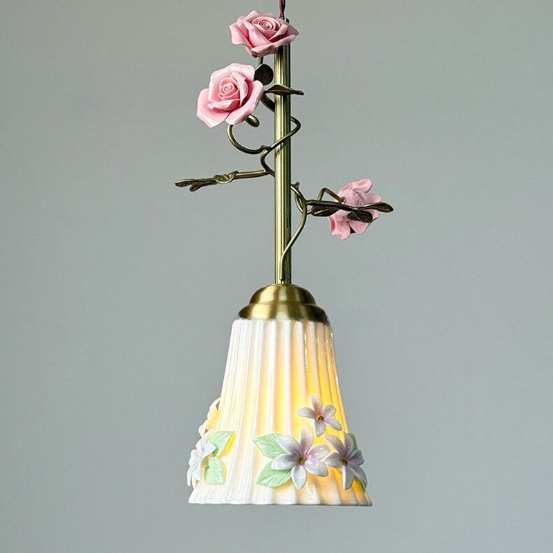 Traditional Floral Pendant Light