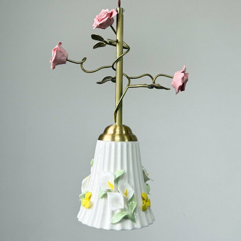 Traditional Floral Pendant Light