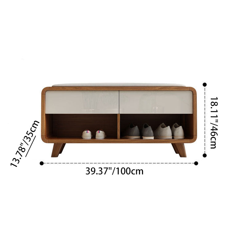 Contemporary Rectangular Shoe Bench