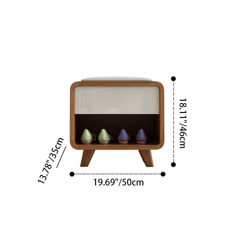 Contemporary Rectangular Shoe Bench