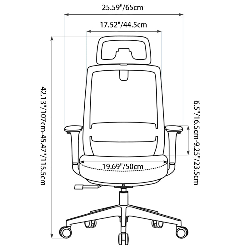 Minimalist High-Back Desk Chair