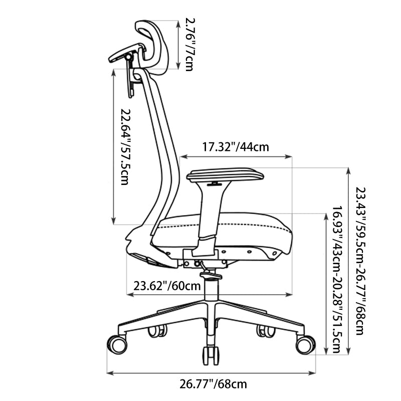 Minimalist High-Back Desk Chair