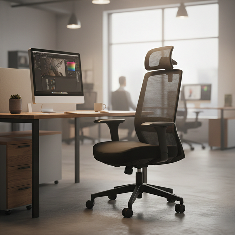 Minimalist High-Back Desk Chair