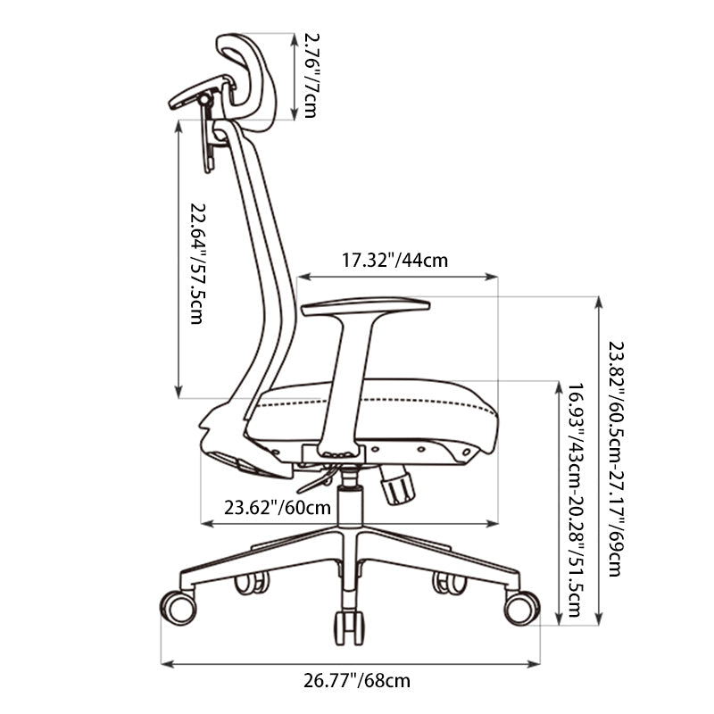 Minimalist High-Back Desk Chair