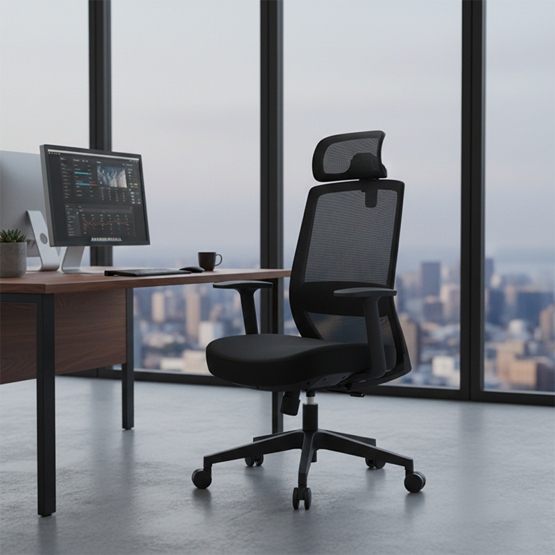 Minimalist High-Back Desk Chair