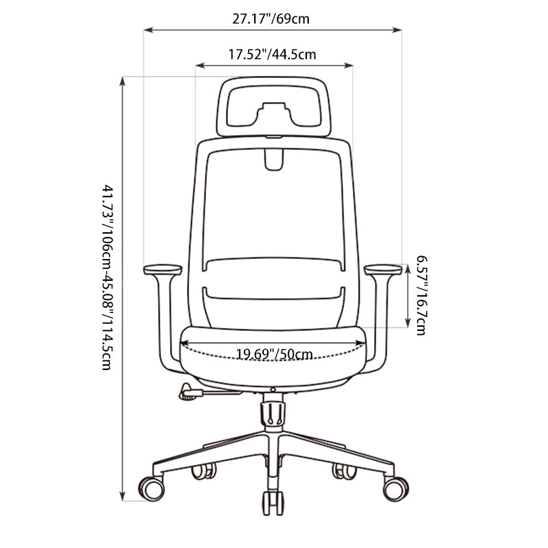 Minimalist High-Back Desk Chair