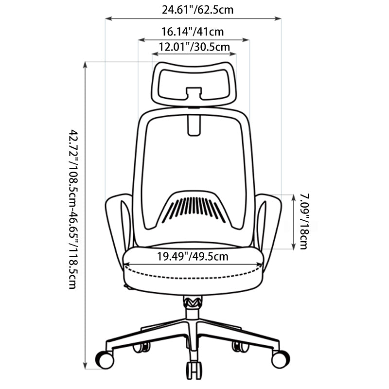 Minimalist High-Back Desk Chair