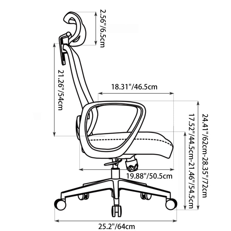 Minimalist High-Back Desk Chair