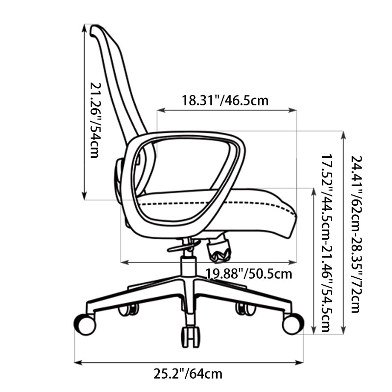 Minimalist Mid-Back Desk Chair