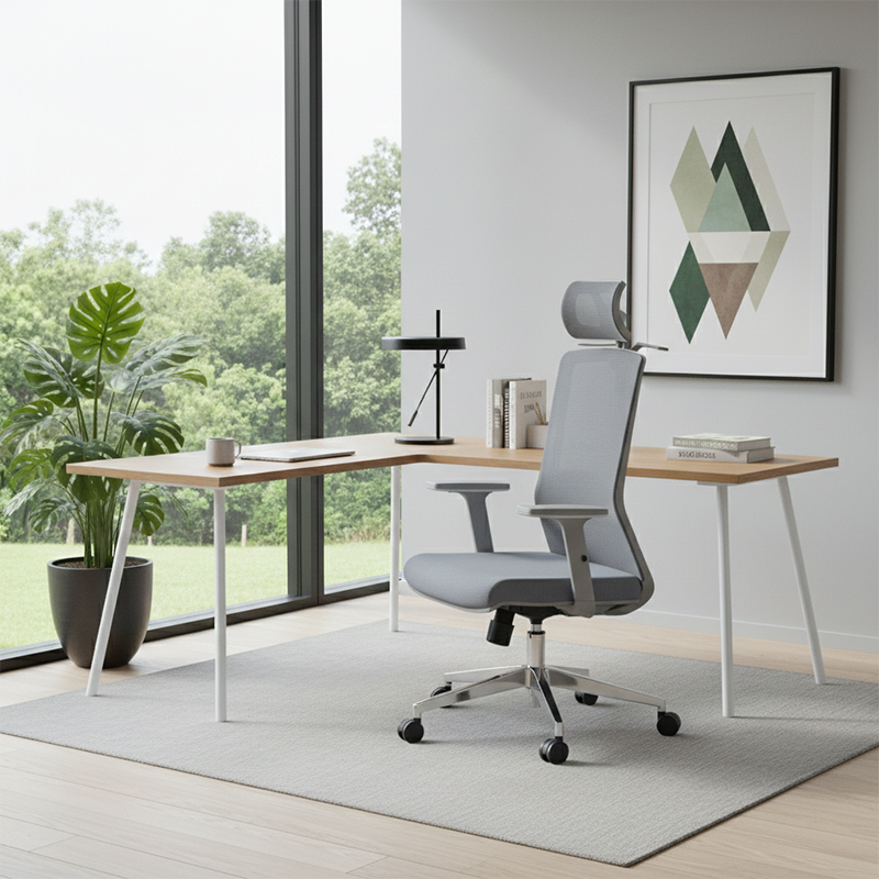 Minimalist High-Back Desk Chair