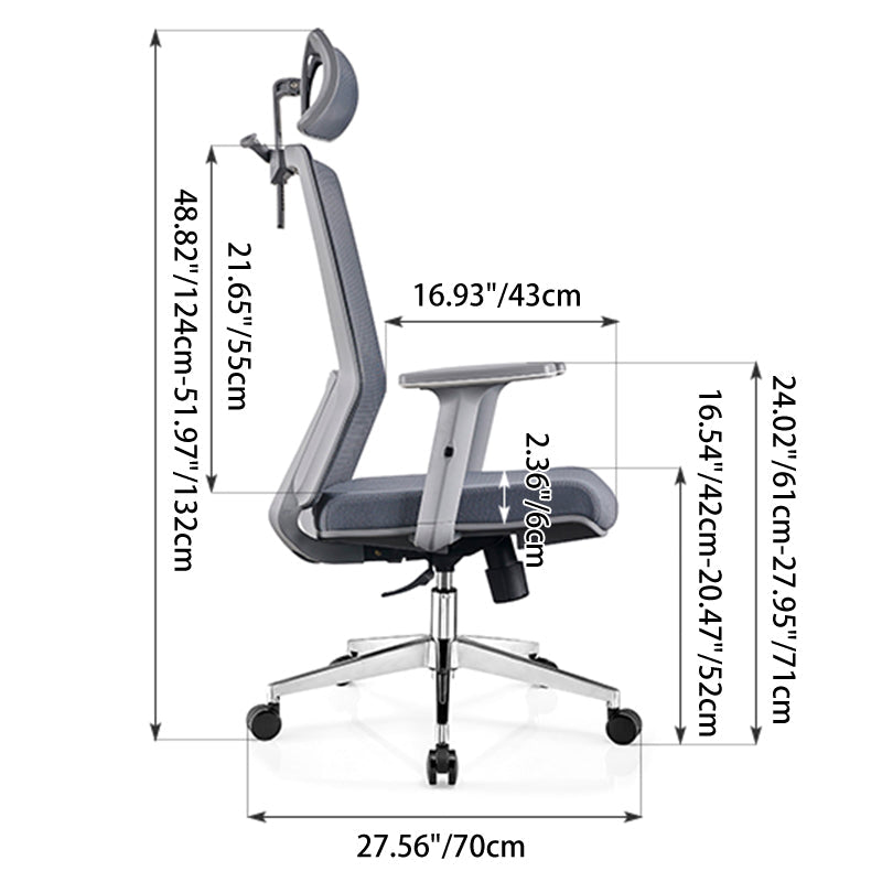 Minimalist High-Back Desk Chair