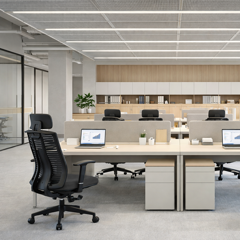 Minimalist High-Back Desk Chair