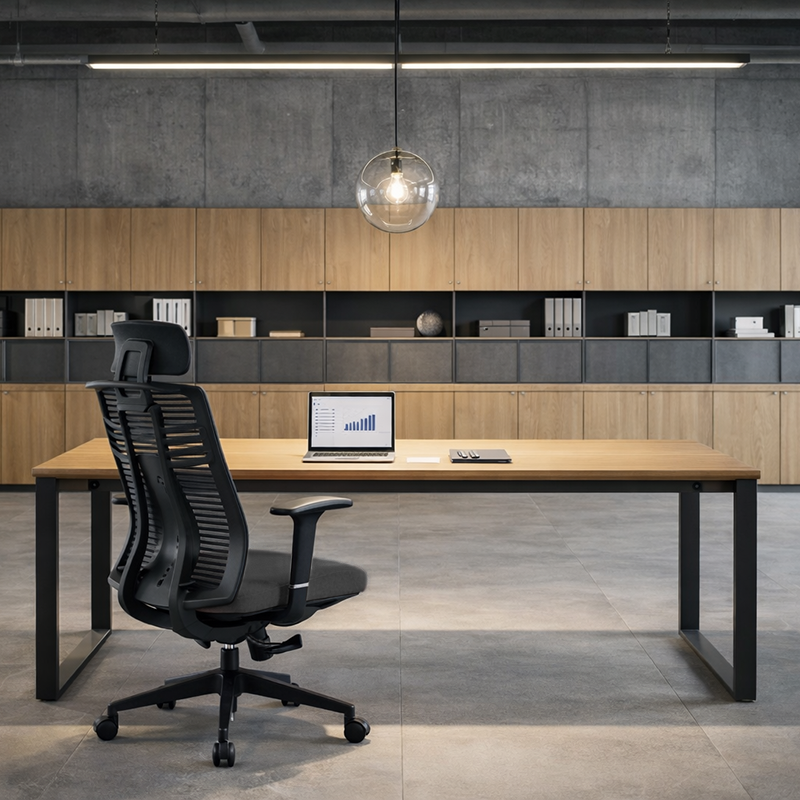Minimalist High-Back Desk Chair