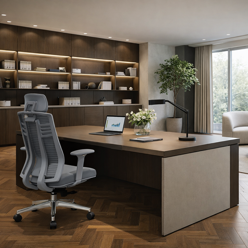 Minimalist High-Back Desk Chair
