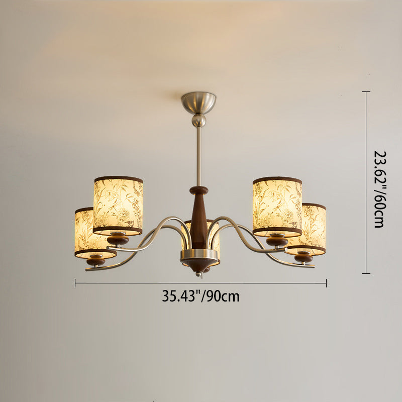 Contemporary Cylindrical Chandelier