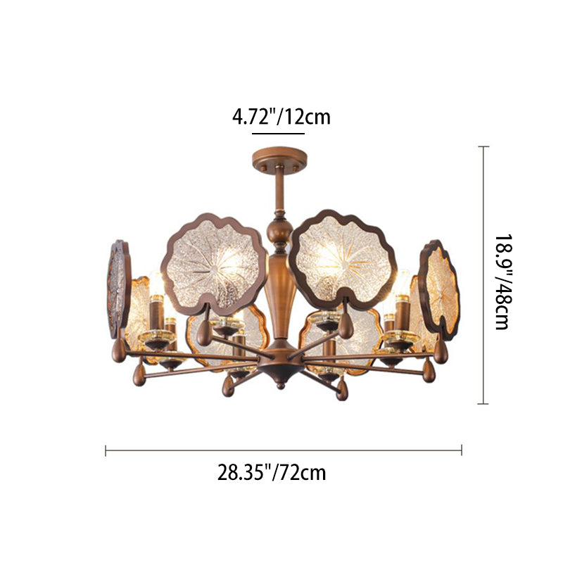Traditional Lotus Leaf Chandelier