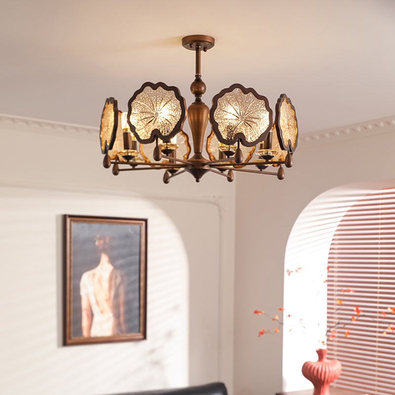Traditional Lotus Leaf Chandelier