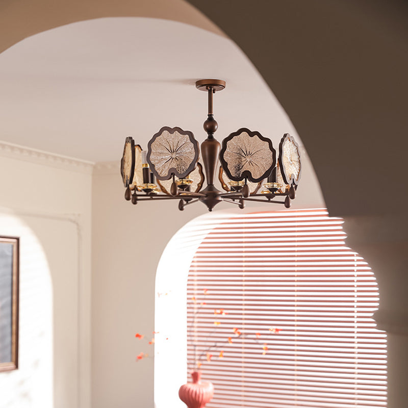 Traditional Lotus Leaf Chandelier