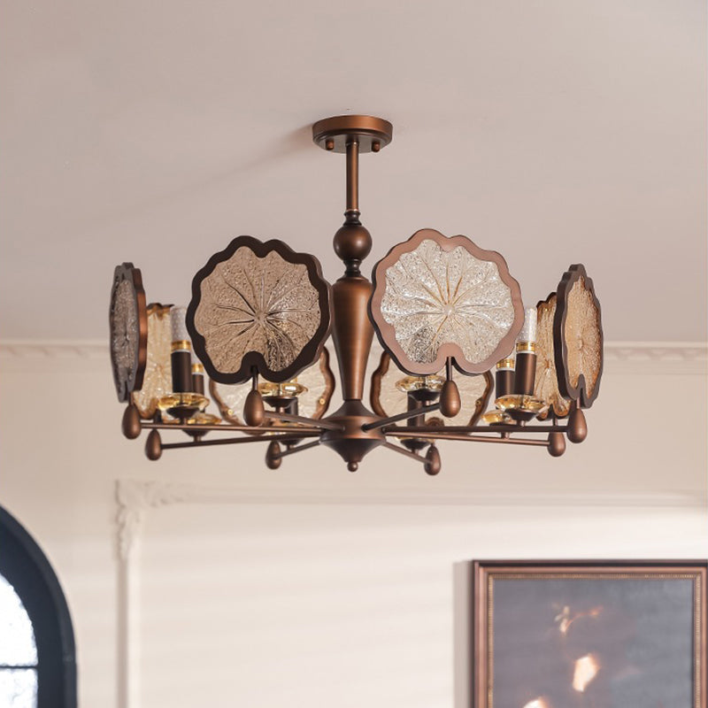 Traditional Lotus Leaf Chandelier