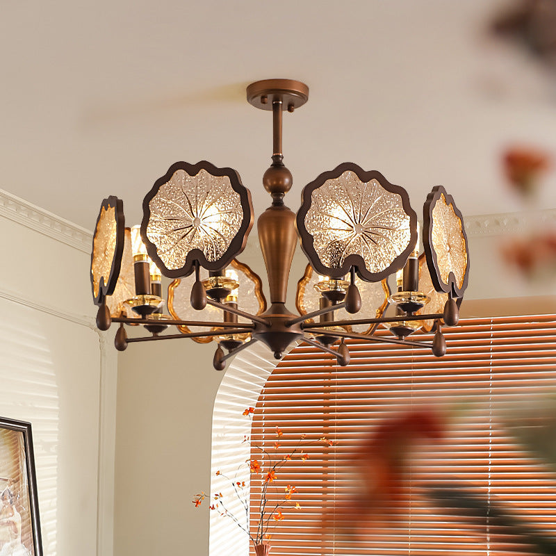 Traditional Lotus Leaf Chandelier