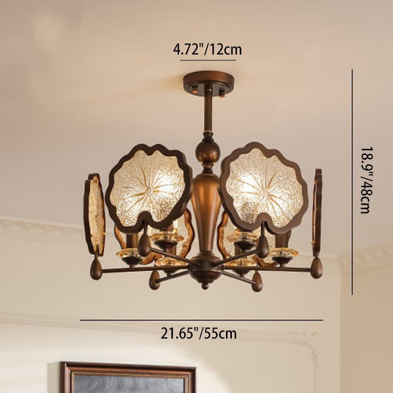 Traditional Lotus Leaf Chandelier