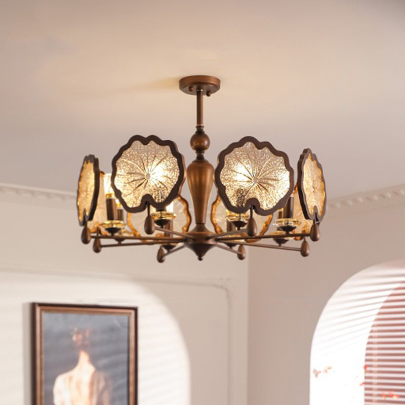 Traditional Lotus Leaf Chandelier