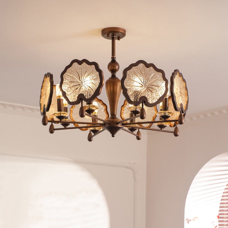 Traditional Lotus Leaf Chandelier