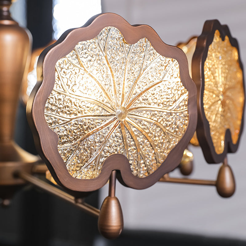 Traditional Lotus Leaf Chandelier