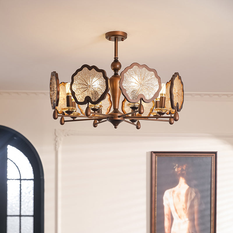 Traditional Lotus Leaf Chandelier