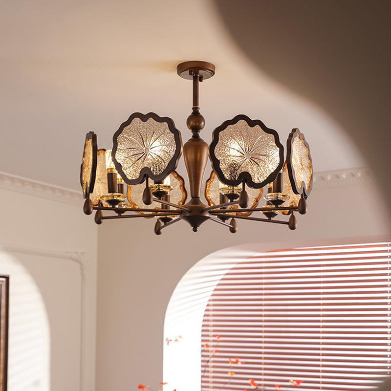 Traditional Lotus Leaf Chandelier