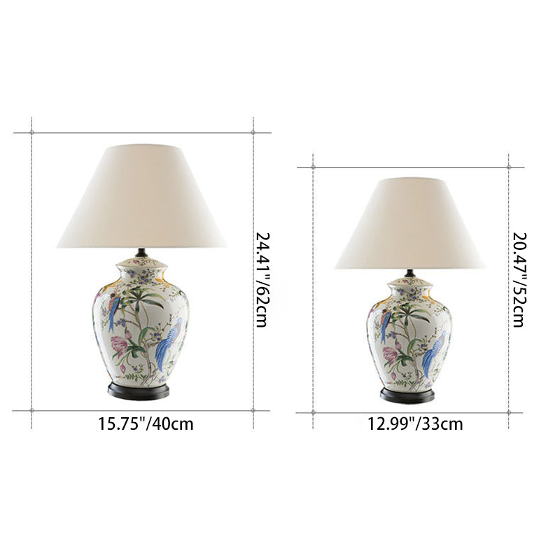 Traditional Flower Table Lamp