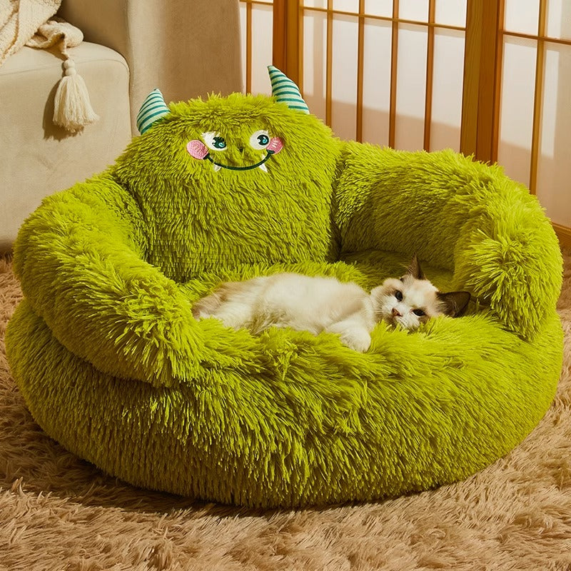 Contemporary Cartoon Cat Bed