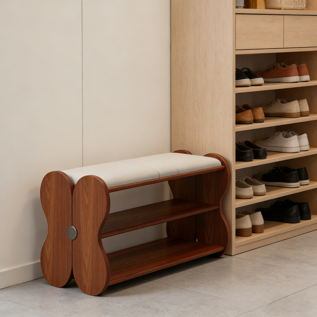 Traditional Rectangular Shoe Bench