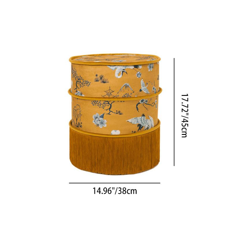 Traditional Cylindrical Storage Stool