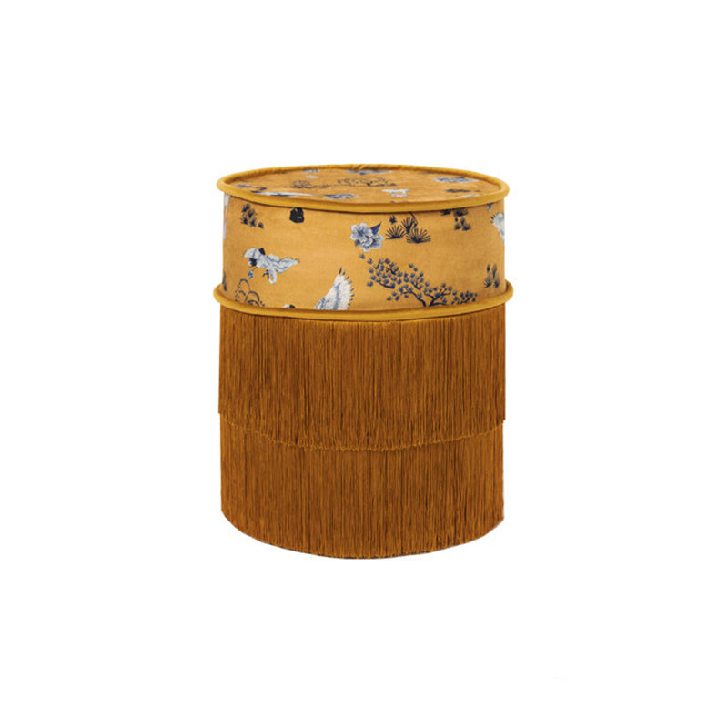 Traditional Cylindrical Storage Stool