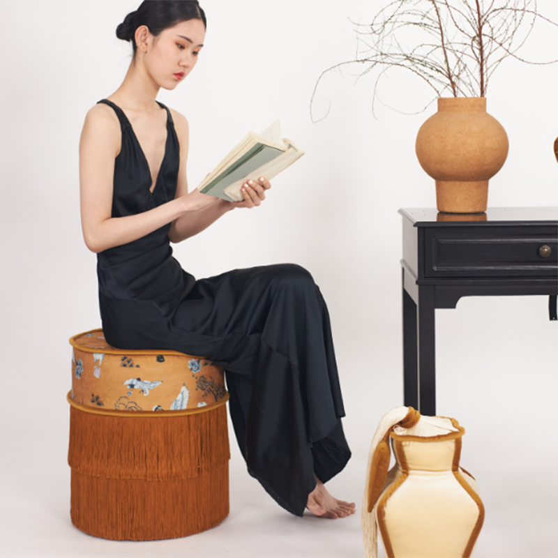 Traditional Cylindrical Storage Stool