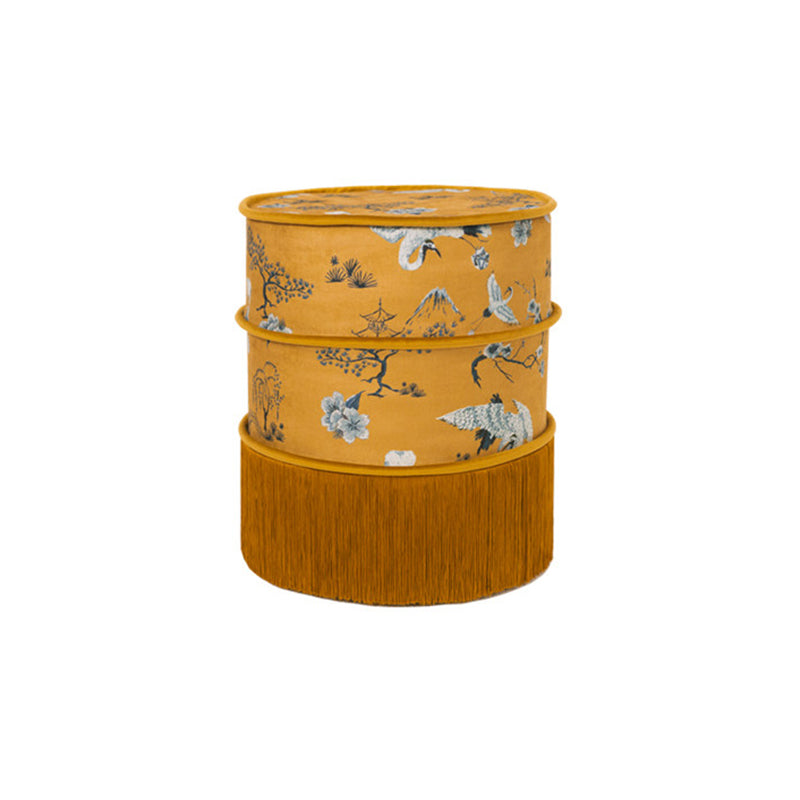 Traditional Cylindrical Storage Stool