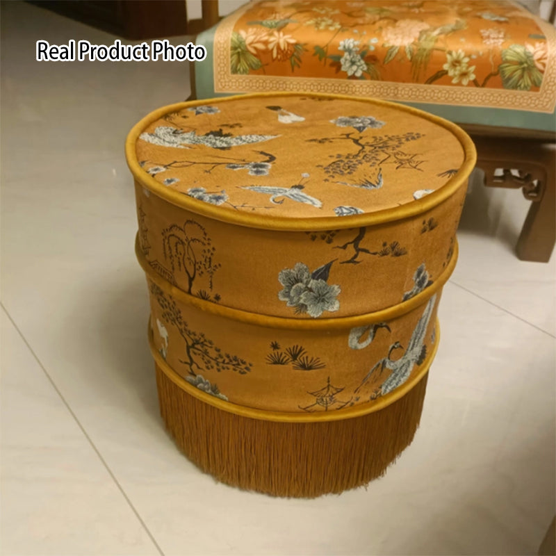 Traditional Cylindrical Storage Stool