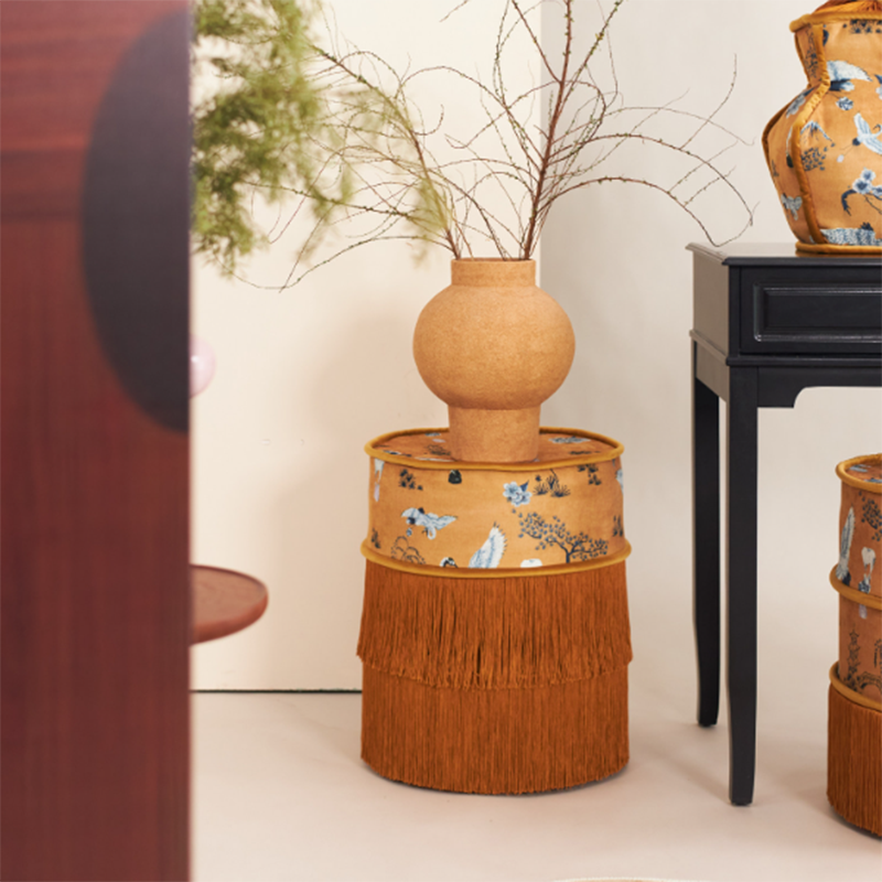 Traditional Cylindrical Storage Stool