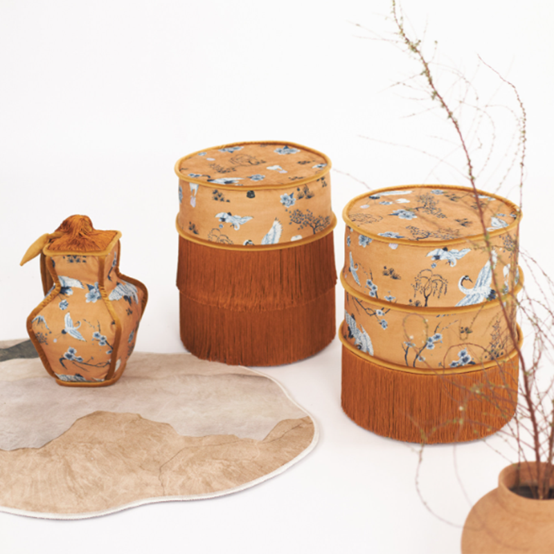 Traditional Cylindrical Storage Stool