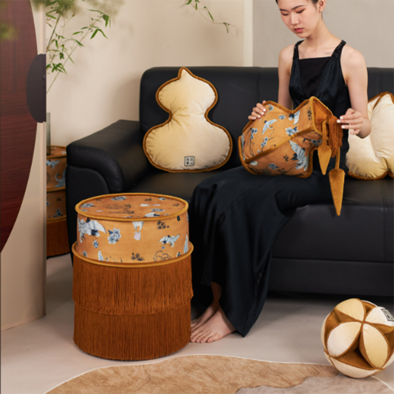 Traditional Cylindrical Storage Stool